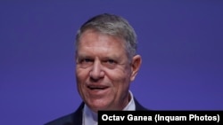 Клаус Јоханис, претседател на Романија, на конгрес во Букурешт, 7 март 2024 година