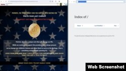 Веб-страницата Trump Family Coin пред и по објавувањето на истражувањето на РСЕ за онлајн измама.