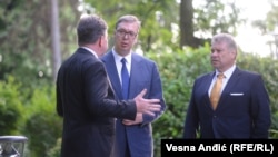Lajčak, Vučić i Eskobar u Beogradu, 6. juna 2023.