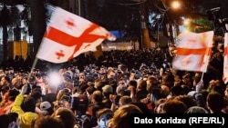 Протест у здания парламента Грузии