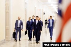 Delegația R. Moldova, în timpul vizitei la Washington.