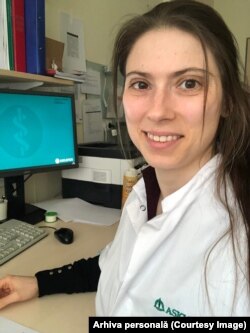 Valeria Sajin în procesul de studii.