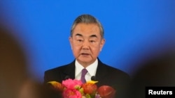 Kineski ministar vanjskih poslova Wang Yi na ceremoniji otvaranja diplomatskog simpozija u Pekingu, 24. listopada 2023.