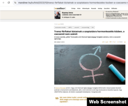 A magyar kormány melegellenes kommunikációjába jól illett ez a Voice of Europe-cikk a Mandineren