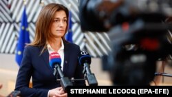 Varga Judit igazságügyi miniszter Brüsszelben, 2022. november 18.