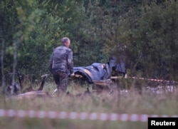 Locul în care s-a prăbușit avionul privat în care se afla Prigojin.