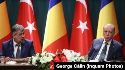 Declarații comune la Ankara ale premierului român Marcel Ciolacu cu președintele turc Recep Tayyip Erdoğan.