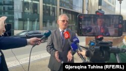 Zëvendëskryeministri i Kosovës, Besnik Bislimi. Bruksel, 19 mars 2024.