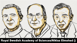 Мунги Бавенди, Луис Брус и Алексей Екимов, носители на Нобелова награда за химия, 2023 г. 