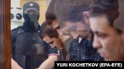 Обвиняемые по делу о теракте в "Крокус Сити Холле" в Басманном суде Москвы, 19 августа 2024 года