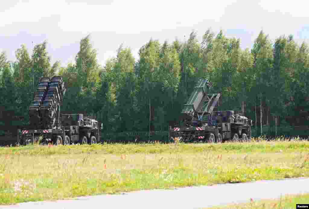 Jedinice njemačkog sistema PVO Patriot na aerodromu u Vilniusu, uoči samita NATO-a, u Vilniusu, Litvanija, 10. jula 2023.&nbsp;