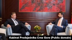 Izaslanik SAD za Zapadni Balkan Gabrijel Eskobar sa predsjednikom Crne Gore Jakovom Milatovićem