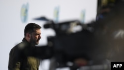 Претседателот на Украина, Володимир Зеленски на Самитот на Европската политичка заедница во шпанскиот град Гранада. 5 октомври, 2023