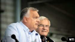 Orbán Viktor kormányfő előadást tart a 32. Bálványosi Nyári Szabadegyetem és Diáktáborban, az erdélyi Tusnádfürdőn 2023. július 22-én