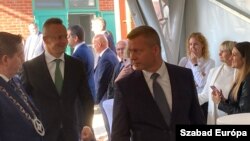 Forró Krisztián, a Szövetség elnöke és Szijjártó Péter Gútán szeptember 27-én