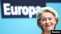 Ursula von der Leyen na pres-konferenciji u Berlinu, Nemačka, 19. februara 2024.
