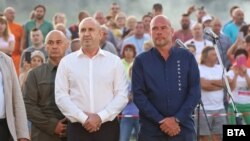 Президентът Румен Радев на откриването на пилон „Рожен“