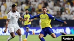 Кристиано Роналдо в мач на отбора си Ал Насър