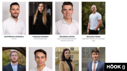 Részlet a szervezet oldalán a HÖOK elnökségét bemutató galériából