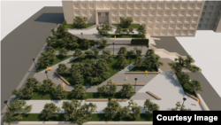 კანცელარიასთან გასაშენებელი პარკის ერთ-ერთი ესკიზი