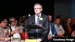 Nicolae Roșca la cel de-al doilea congres extraordinar al Partidului Acțiune și Solidaritate, septembrie 2017.