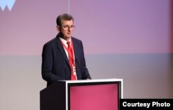 Nikola Camaj na jednoj od preizbornih konferencija, Tuzi 2023.