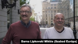 Körösényi András politikatudós (b) és Bárdi Nándor történész