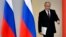 Russian President Vladimir Putin arrives to deliver his annual state-of-the-nation address in Moscow on February 29.