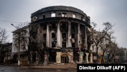Разрушенное здание в Бахмуте, 27 февраля 2023 года