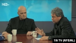 Слави Трифонов и Тошко Йорданов откриват предизборната кампания на "Има такъв народ" (ИТН) по телевизията на Трифонов „Седем осми“, 10 май 2024 г.