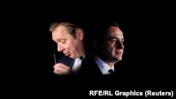 Predsednik Srbije Aleksandar Vučić (levo) i premijer Kosova Albin Kurti