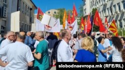 Протест пред Министерствотот за здравство