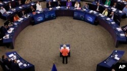 Predsjednica Evropske komisije Ursula von der Leyen drži godišnji govor o stanju Evropske unije i njenim planovima i strategijama za budućnost, u Evropskom parlamentu, u srijedu, 13. septembra 2023. u Strazburu, Francuska