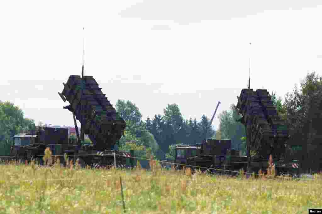 Jedinice njemačkog sistema PVO Patriot na aerodromu u Vilniusu, uoči samita NATO-a, u Vilniusu, Litvanija, 10. jula 2023.&nbsp;