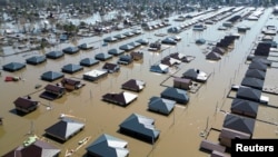 Poplavljeni deo ruskog grada Orenburga, 11. april 2024.