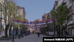 Fotografi nga Mitrovica e Veriut, më 23 prill 2023. 