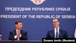 Presidenti kinez, Xi Jinping, dhe presidenti serb, Aleksandar Vuçiq, Beograd, 8 maj 2024. 