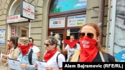 Skup u Sarajevu nakon ubistava u Gradačcu, 11. august 2023. 