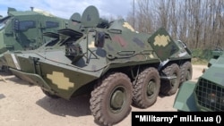 Модернизиран украински бронетранспортьор БТР-60Д, април 2024 г.