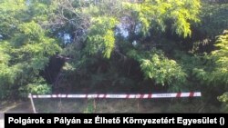 Május 26-i fotó a körvasút töltéséről