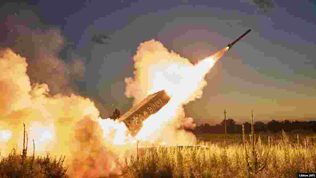 Ukrainian forces fire a TOS-1A Solntsepyok heavy thermobaric rocket launcher toward Russian positions near Kreminna, in the Luhansk region, on July 7. The Ukrainian Army&#39;s Da Vinci Battalion&nbsp;captured the weapon. &nbsp; Fierce battles are occurring in multiple locations on the front line as Kyiv continues its counteroffensive in the south, the military said on July 10.
