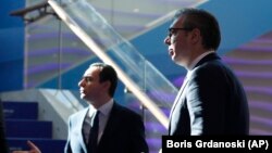 Kryeministri i Kosovës, Albin Kurti, dhe presidenti i Serbisë, Aleksandar Vuçiq - Fotografi arkivi