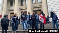 საპროტესტო აქცია თსუ-ს წინ, 25 მაისი