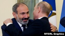 Никола Пашинијан и Владимир Путин