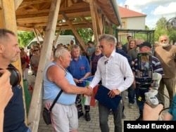 Magyar Péter Pusztaszabolcson 2024. május 23-án