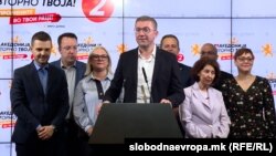 Press conference of VMRO-DPMNE, Hristijan Mickoski