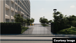 კანცელარიასთან მოსაწყობი ბაღის ერთ-ერთი არაოფიციალურად გავრცელებული ესკიზი 