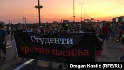 Blokada autoputa na jedanaestom protestu "Srbija protiv nasilja" u Beogradu, 15. jul 2023.