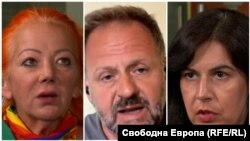 Аделина Банакиева, Самуел Финци и Адела Качаунова. Колаж.