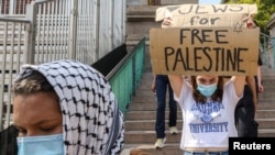 Универзитетот Колумбија каде студентите бараат крај на конфликтот во Газа, 29 април 2024 година.